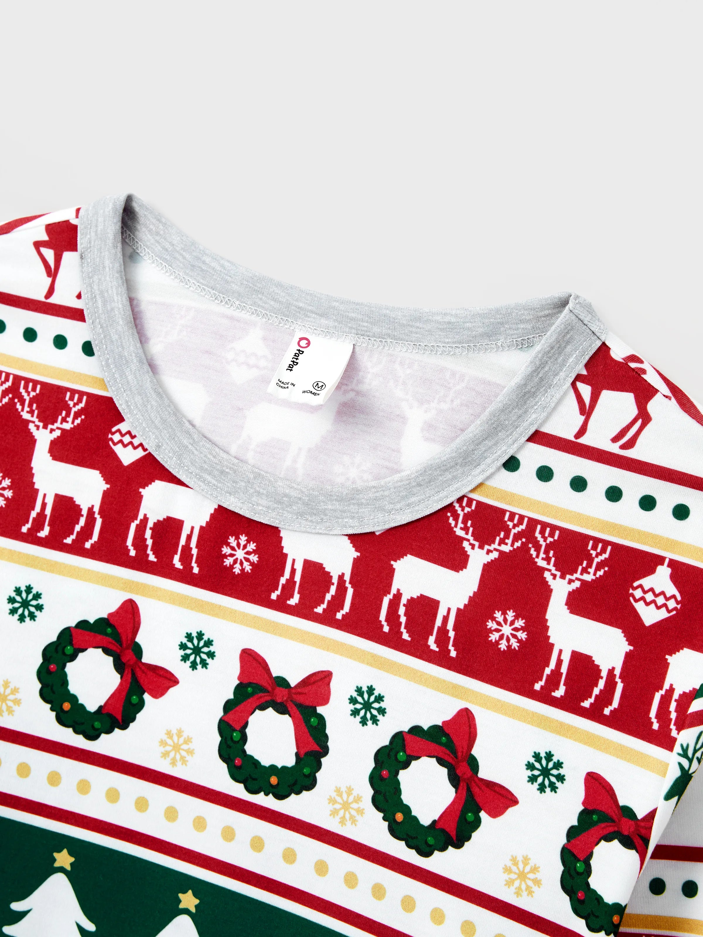ReindeerJams | Gezinsmatching Kerstpyjama's met Rendier en Kerstboompatroon met ColorBlock Sokken