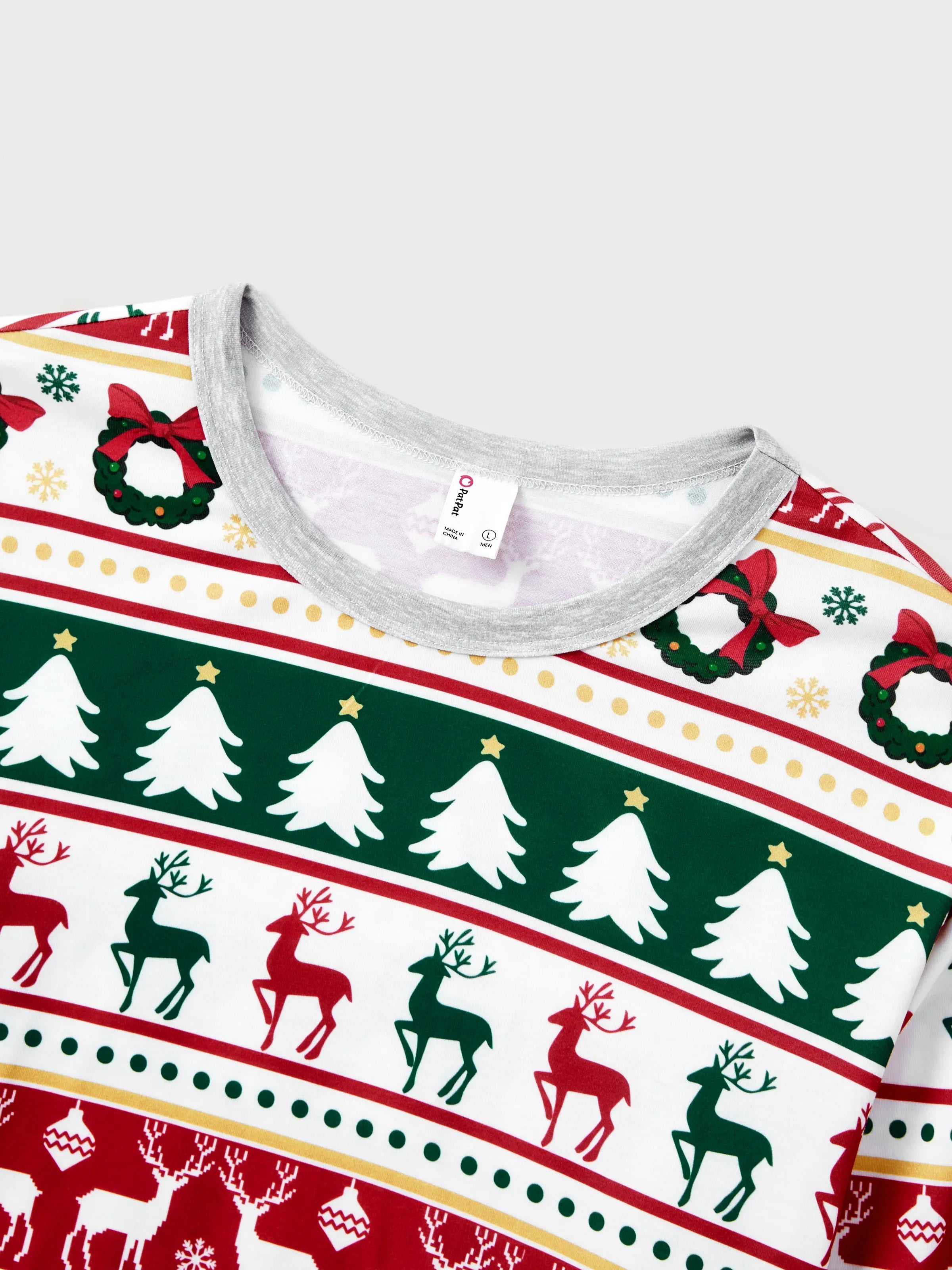 ReindeerJams | Gezinsmatching Kerstpyjama's met Rendier en Kerstboompatroon met ColorBlock Sokken