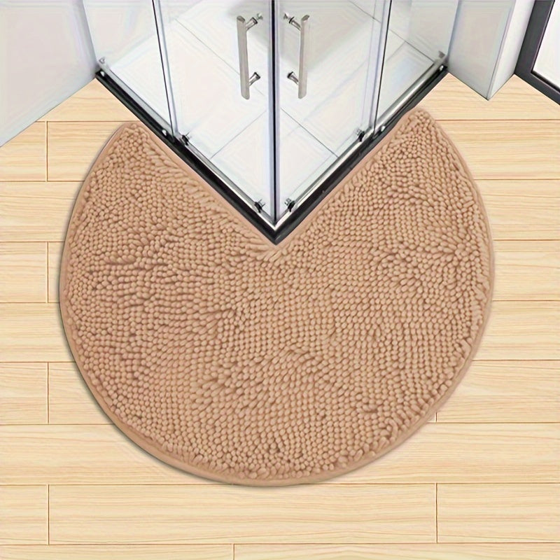 Ronde LuxeChen Badmat Ultra-Zacht Chenille – Antislip & Sneldrogend