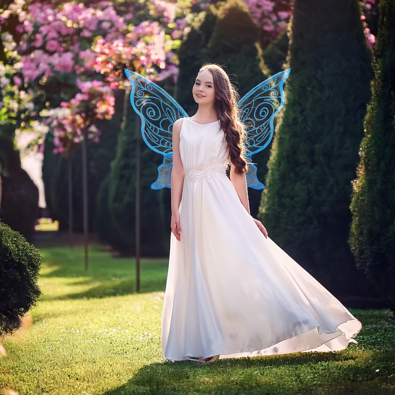 Meisjes Magische Halloween Fee Kostuum Set | Vleugels Toverstaf Oren