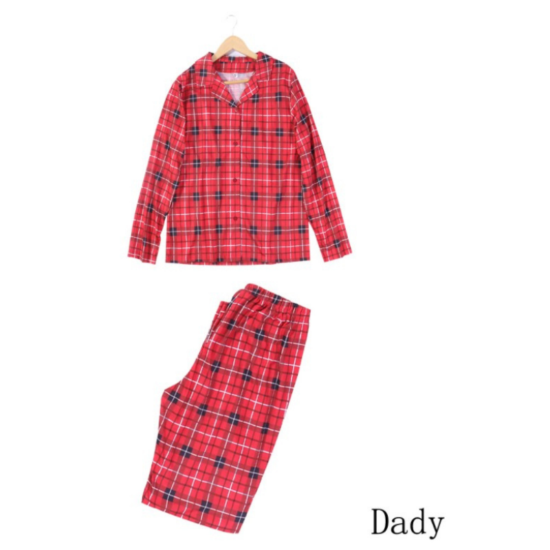 Tartan Ruit shirt Bijpassende Familievakantie Pyjama's - Honden Pyjama's Inbegrepen