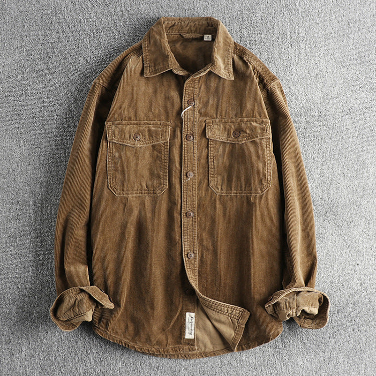 RetroRib Corduroy Shirt van Katoen met Relaxte Pasvorm