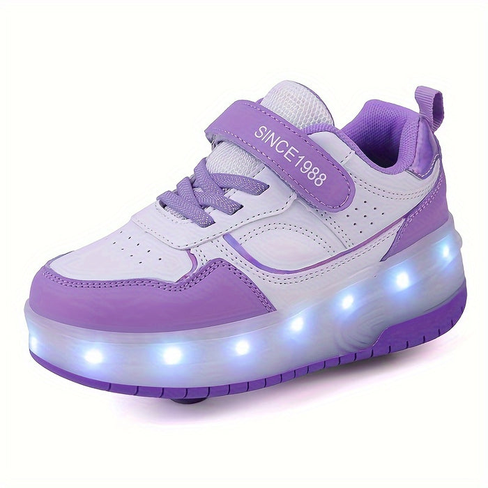 LightGlide Kindersneaker – LED-schoenen met uittrekbare wielen