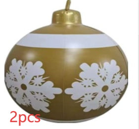 Opblaasbare Kerstbal Buiten Decoratie 60cm – Weerbestendige PVC Kerstdecoratie