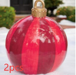 Opblaasbare Kerstbal Buiten Decoratie 60cm – Weerbestendige PVC Kerstdecoratie