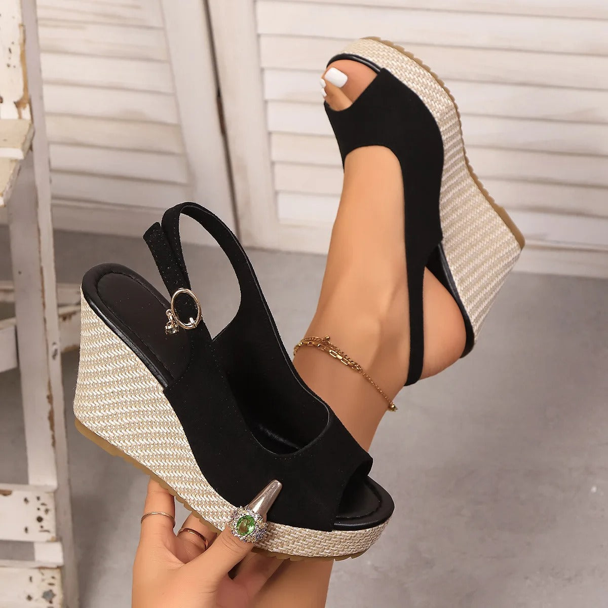 Audrey - Elegante Zwarte Hakken Sandalen voor Dames