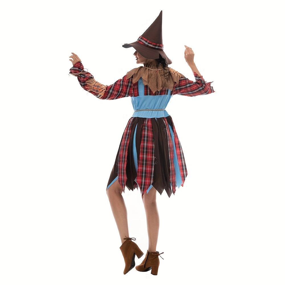 Vrouwen Grappige Lange Mouwen Halloween Kostuum Jurk | Midi