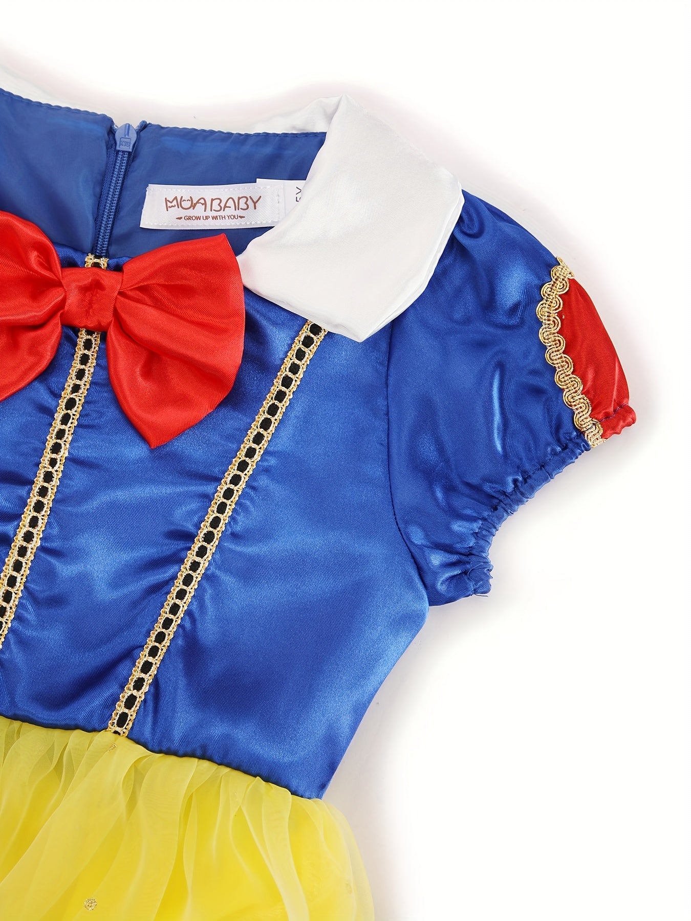 Meisjes Halloween Prinses Sneeuw Kostuum Jurk | Pofmouwen Maxi