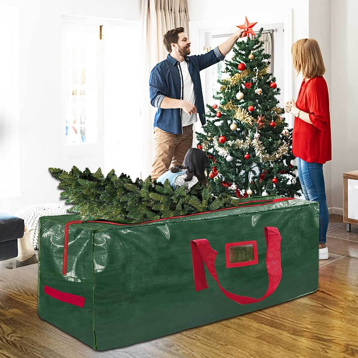Grote Opbergzak voor Kunstkerstbomen – Waterdicht en Duurzaam Polyester Model TreeTote