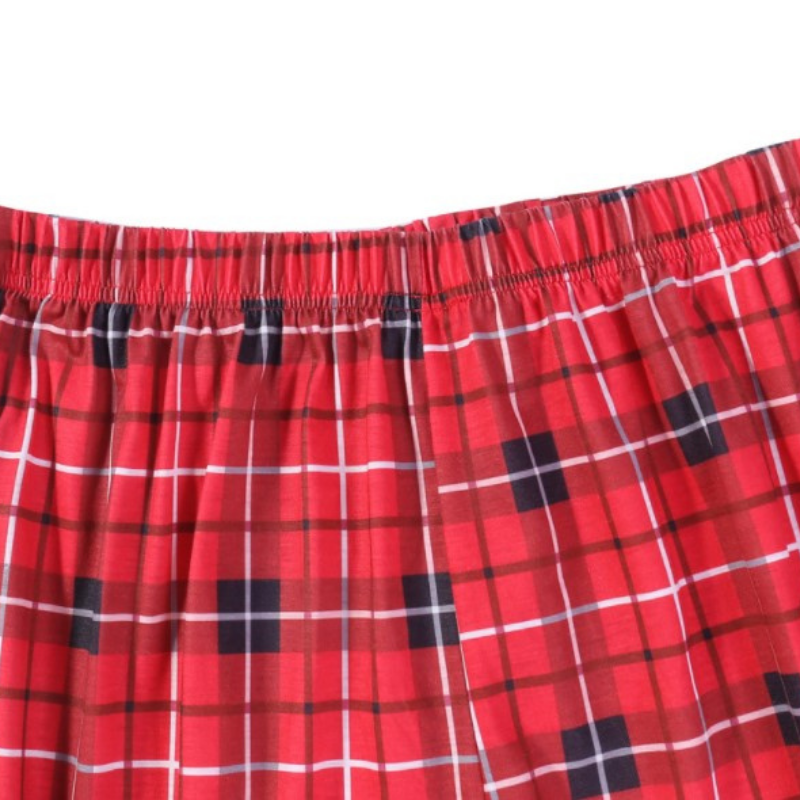 Tartan Ruit shirt Bijpassende Familievakantie Pyjama's - Honden Pyjama's Inbegrepen