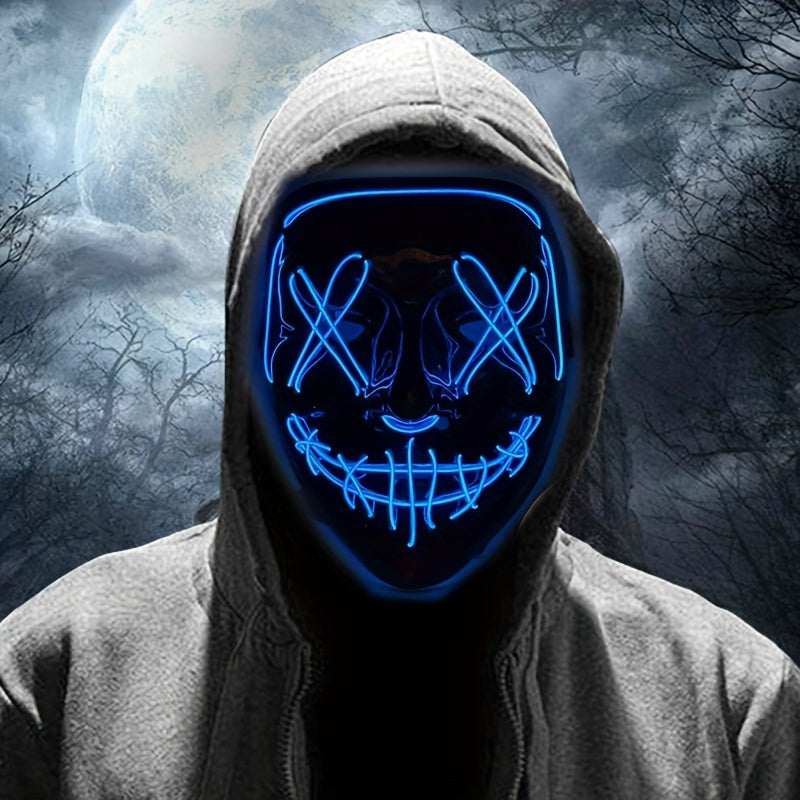 Mannen's Engeleng LED Halloween Masker | Verlichte Anonieme Cosplay