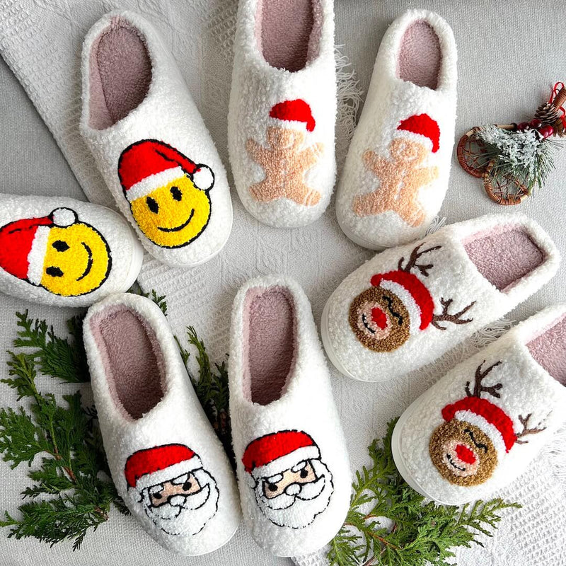 SnowJoy Kerstpantoffels – Warme Slippers met Feestelijk Design & Antislipzool