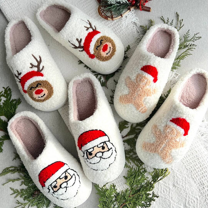 SnowJoy Kerstpantoffels – Warme Slippers met Feestelijk Design & Antislipzool