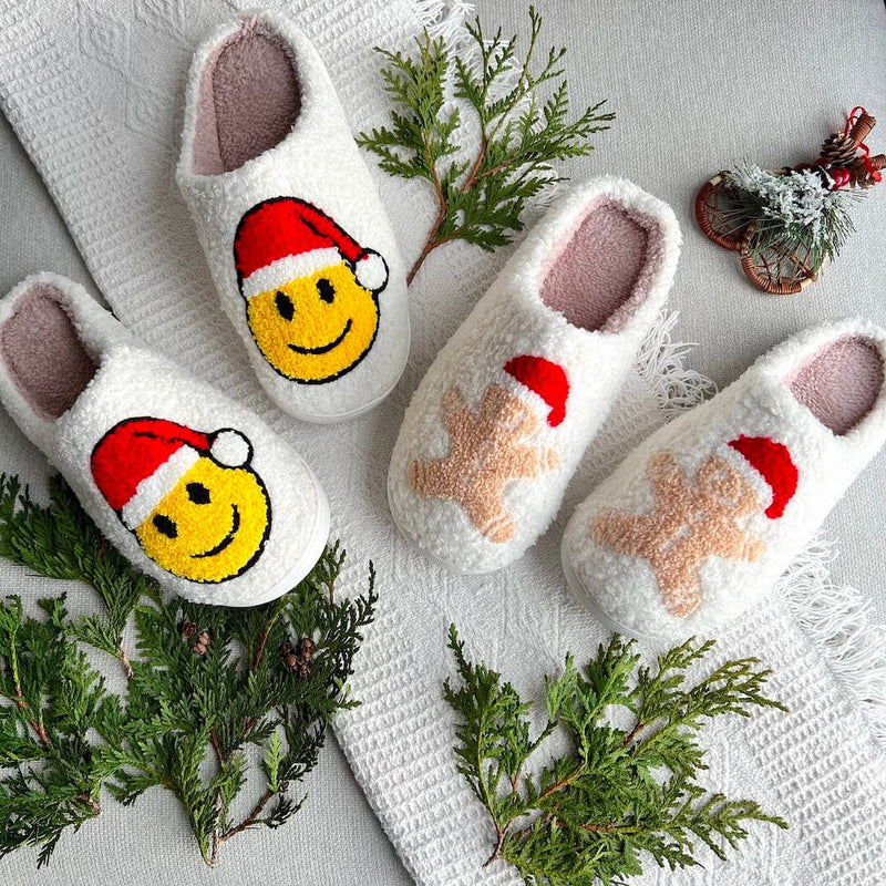 SnowJoy Kerstpantoffels – Warme Slippers met Feestelijk Design & Antislipzool