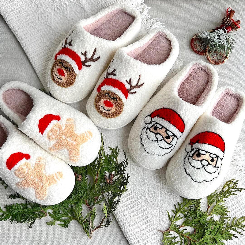 SnowJoy Kerstpantoffels – Warme Slippers met Feestelijk Design & Antislipzool