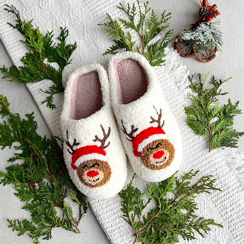 SnowJoy Kerstpantoffels – Warme Slippers met Feestelijk Design & Antislipzool