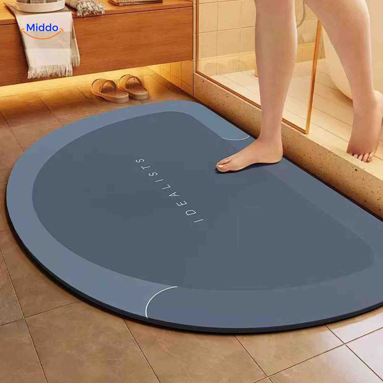 AquaSafe Badmat | Sneldrogend, antislip en waterabsorberend