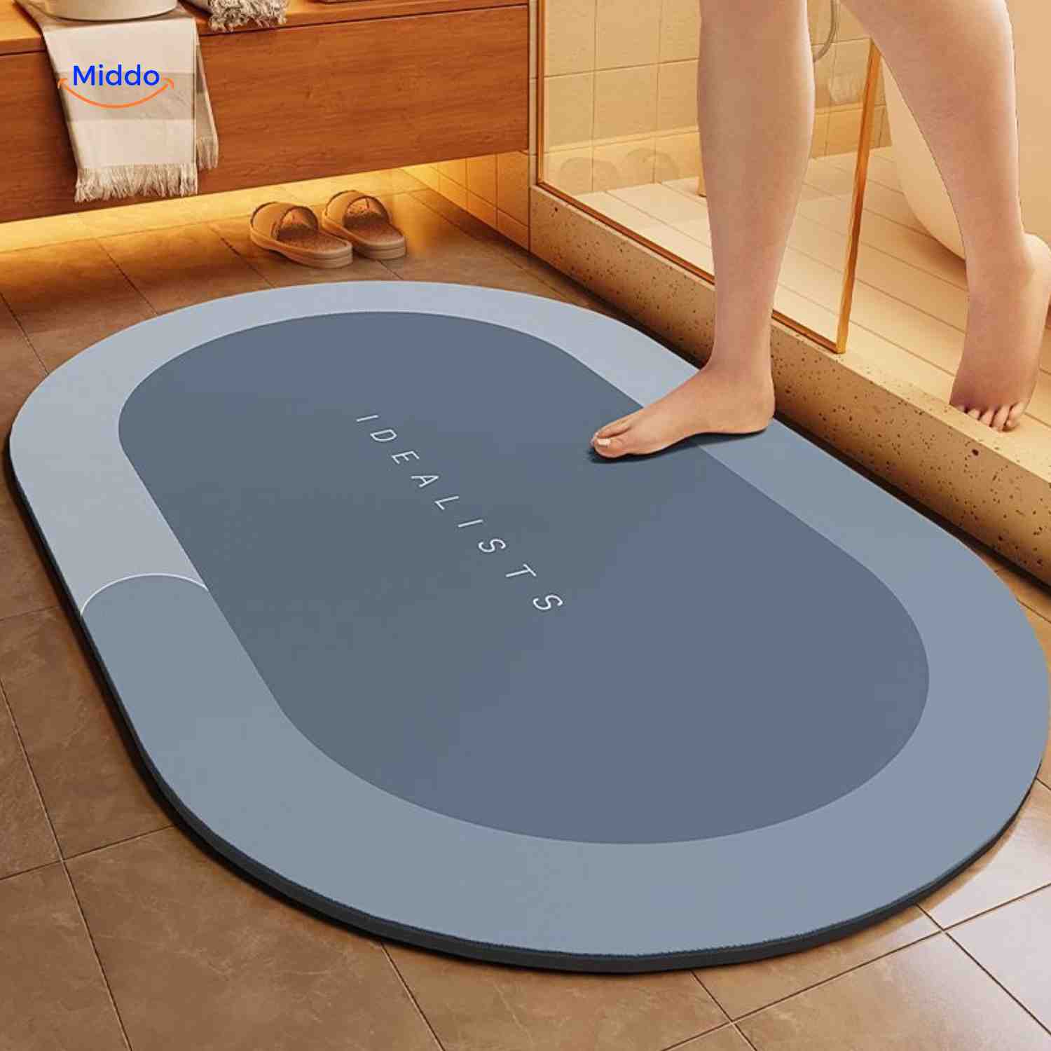 AquaSafe Badmat | Sneldrogend, antislip en waterabsorberend