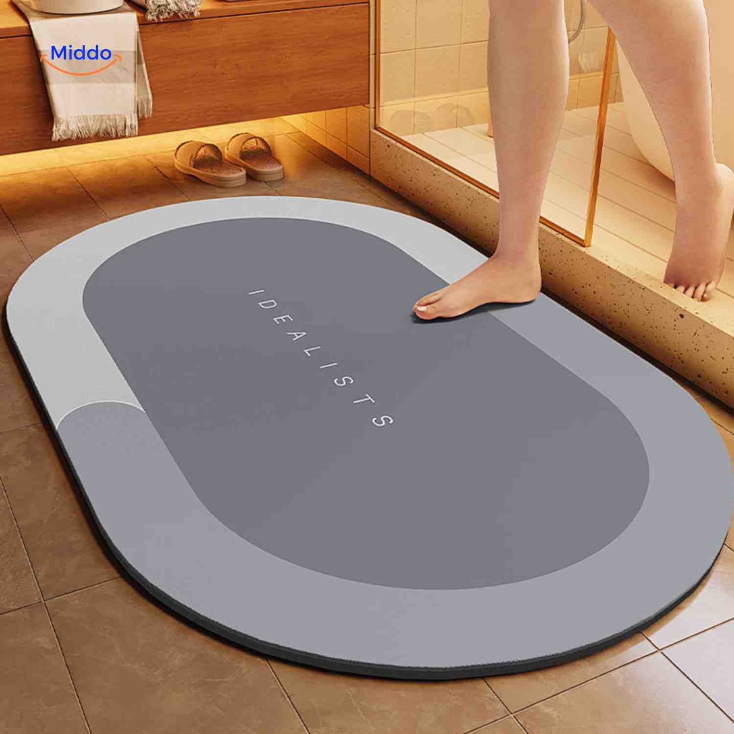 AquaSafe Badmat | Sneldrogend, antislip en waterabsorberend