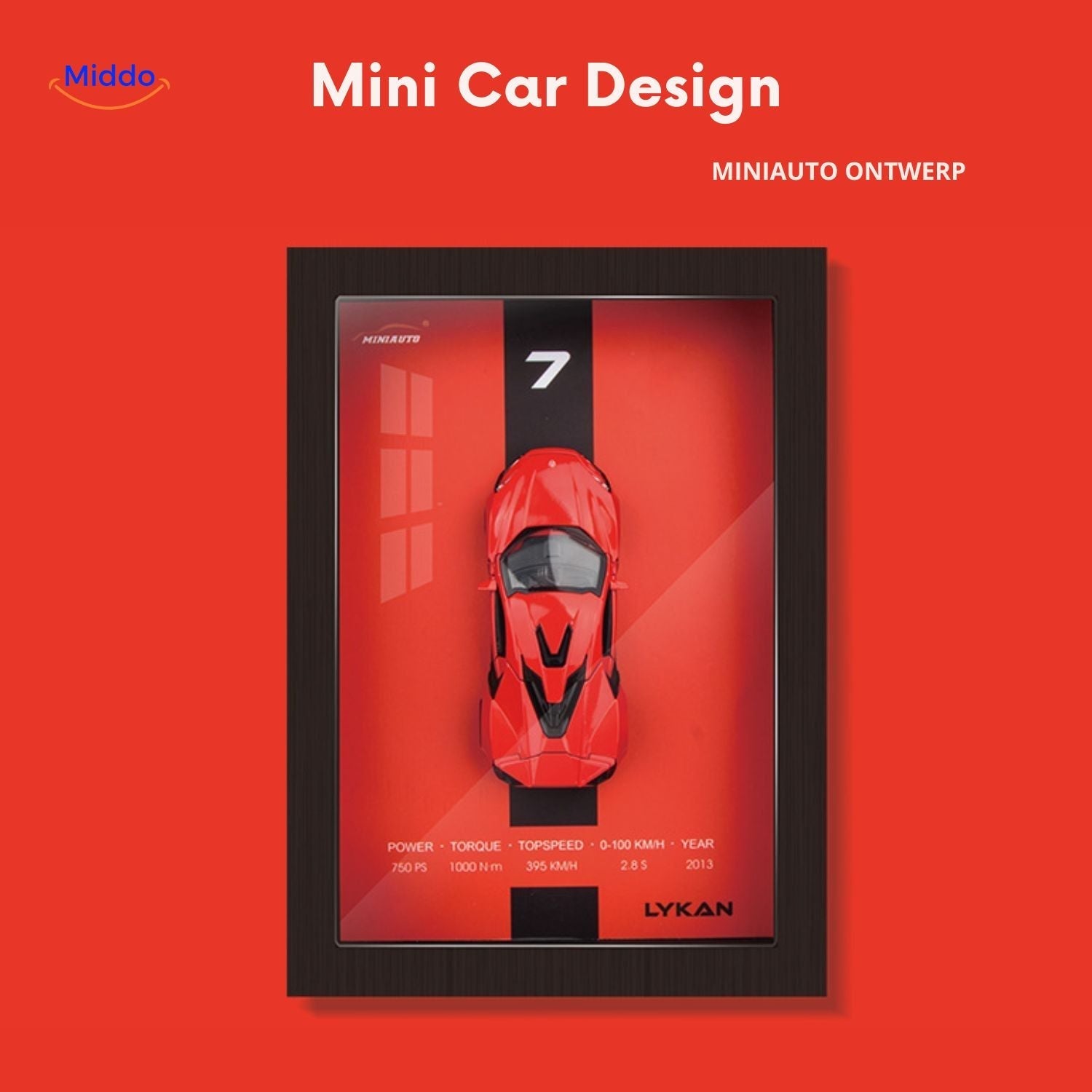 ArtistryDrive 3D Wandrahmen | Exquise Autokunst voor stijlvolle Muren