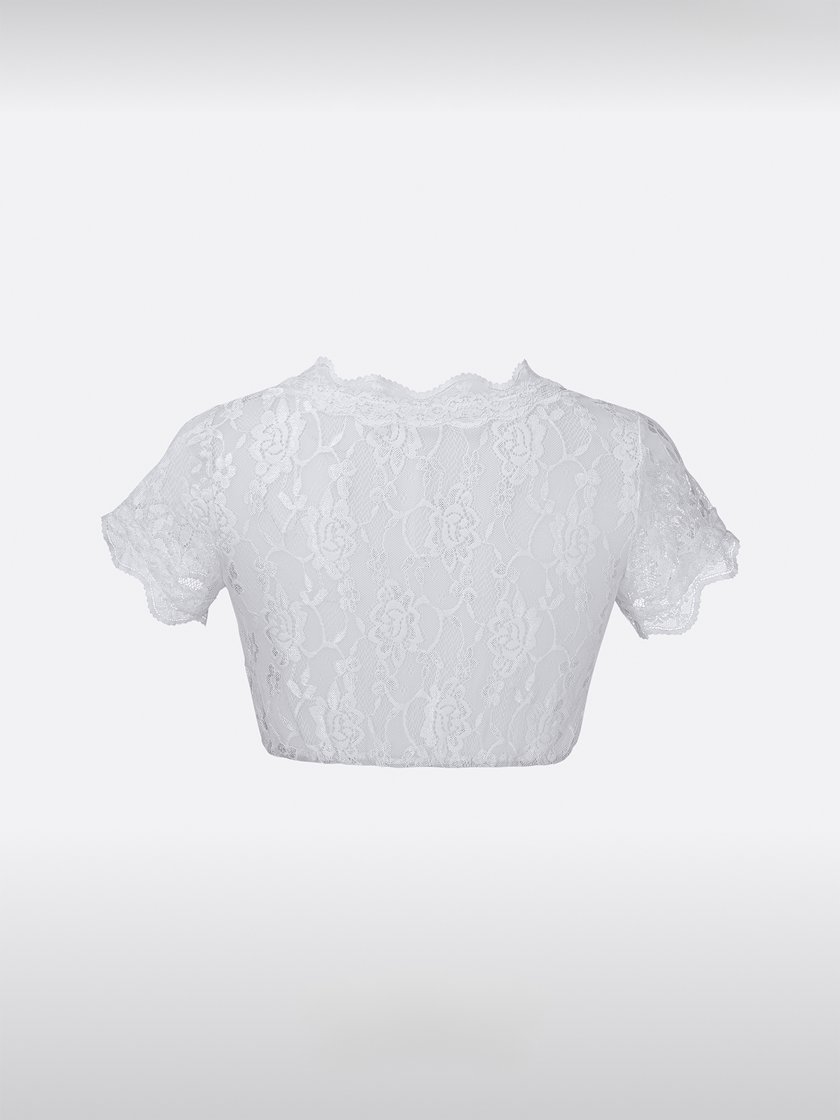 Witte Dames Dirndlblouse V-Hals