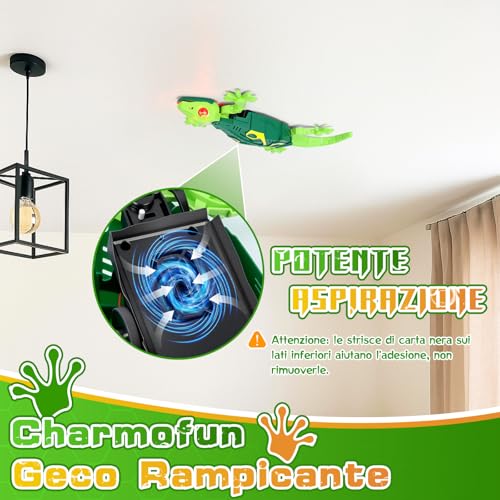 GecoFun Afstandsbediening Hagedis | Interactieve hagedis met heldere LED-ogen en realistische bewegingen voor kinderen vanaf 3 jaar