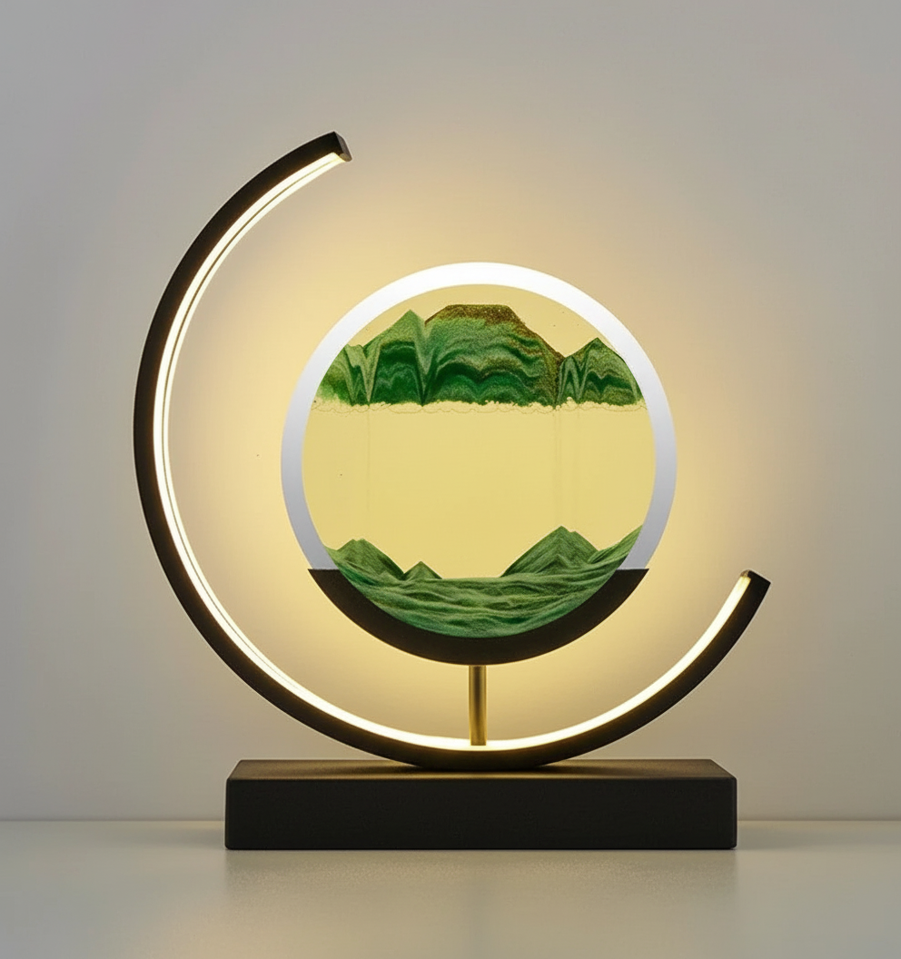 DuneGlow Tafellamp – Handgemaakte Stimmingslamp met Rustgevend Licht en Modern Design