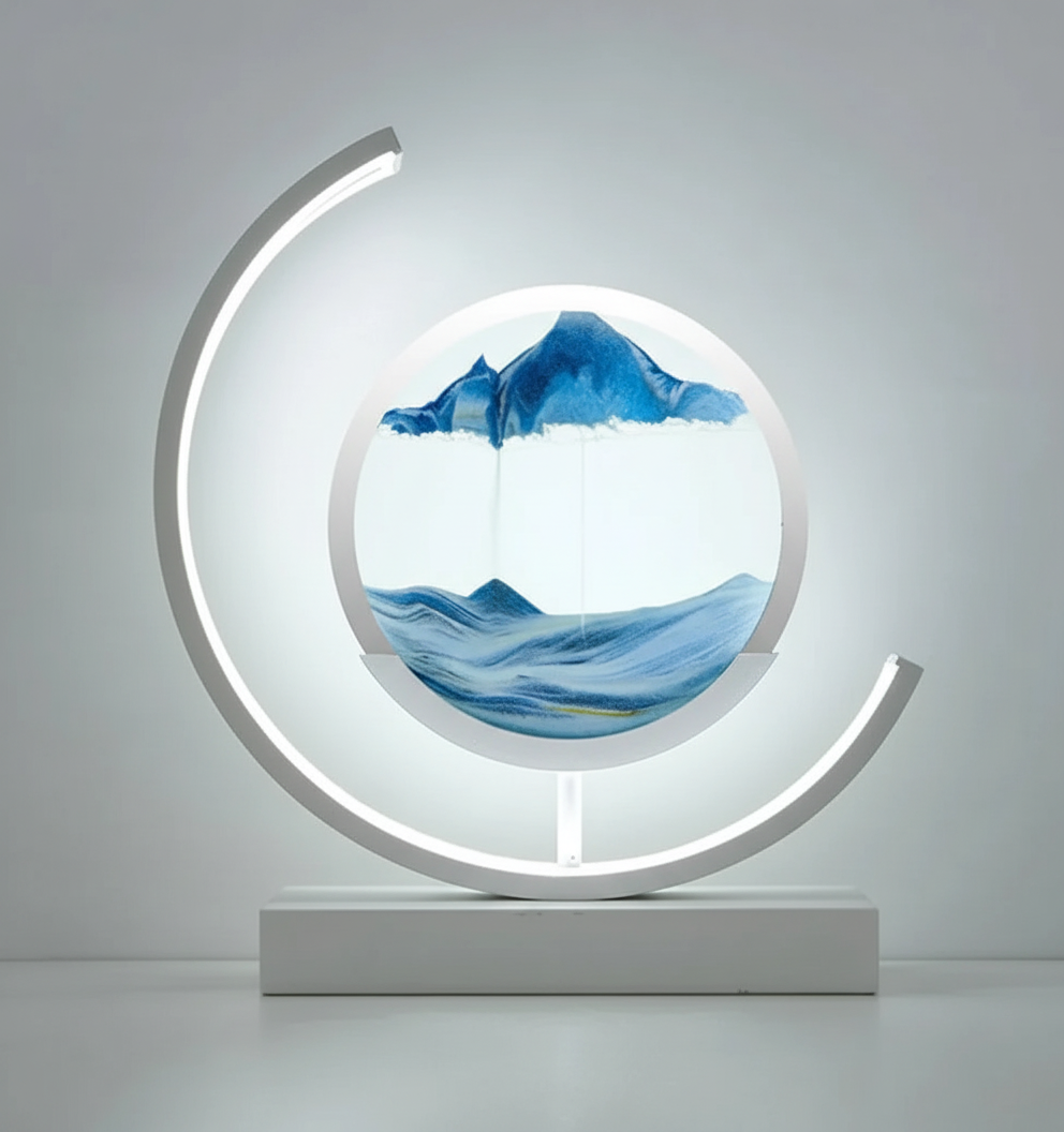 DuneGlow Tafellamp – Handgemaakte Stimmingslamp met Rustgevend Licht en Modern Design