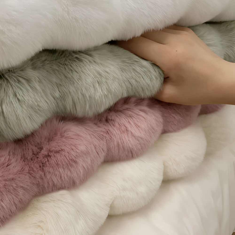 Ronde Zachte Antislip Deurmat – Gezellige Fleece Woondecoratie