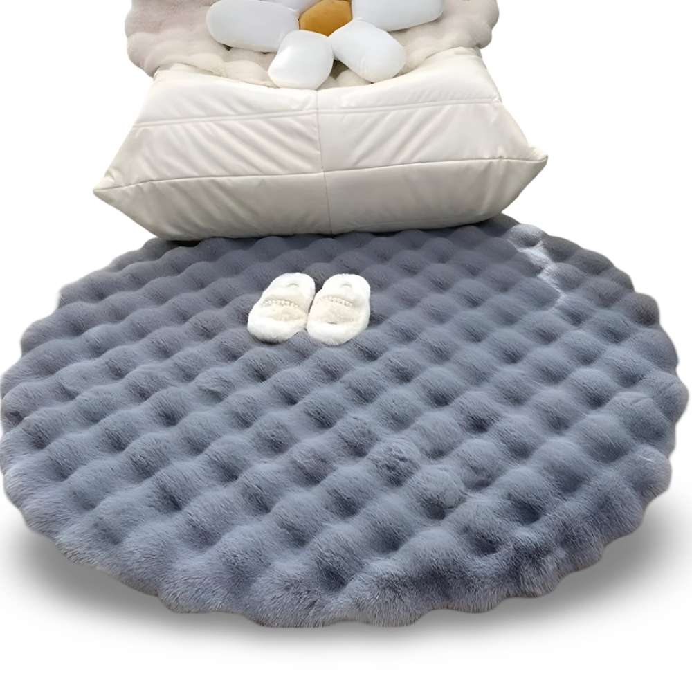 Ronde Zachte Antislip Deurmat – Gezellige Fleece Woondecoratie