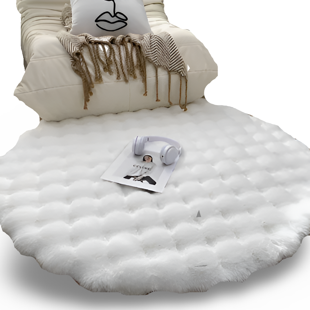 Ronde Zachte Antislip Deurmat – Gezellige Fleece Woondecoratie