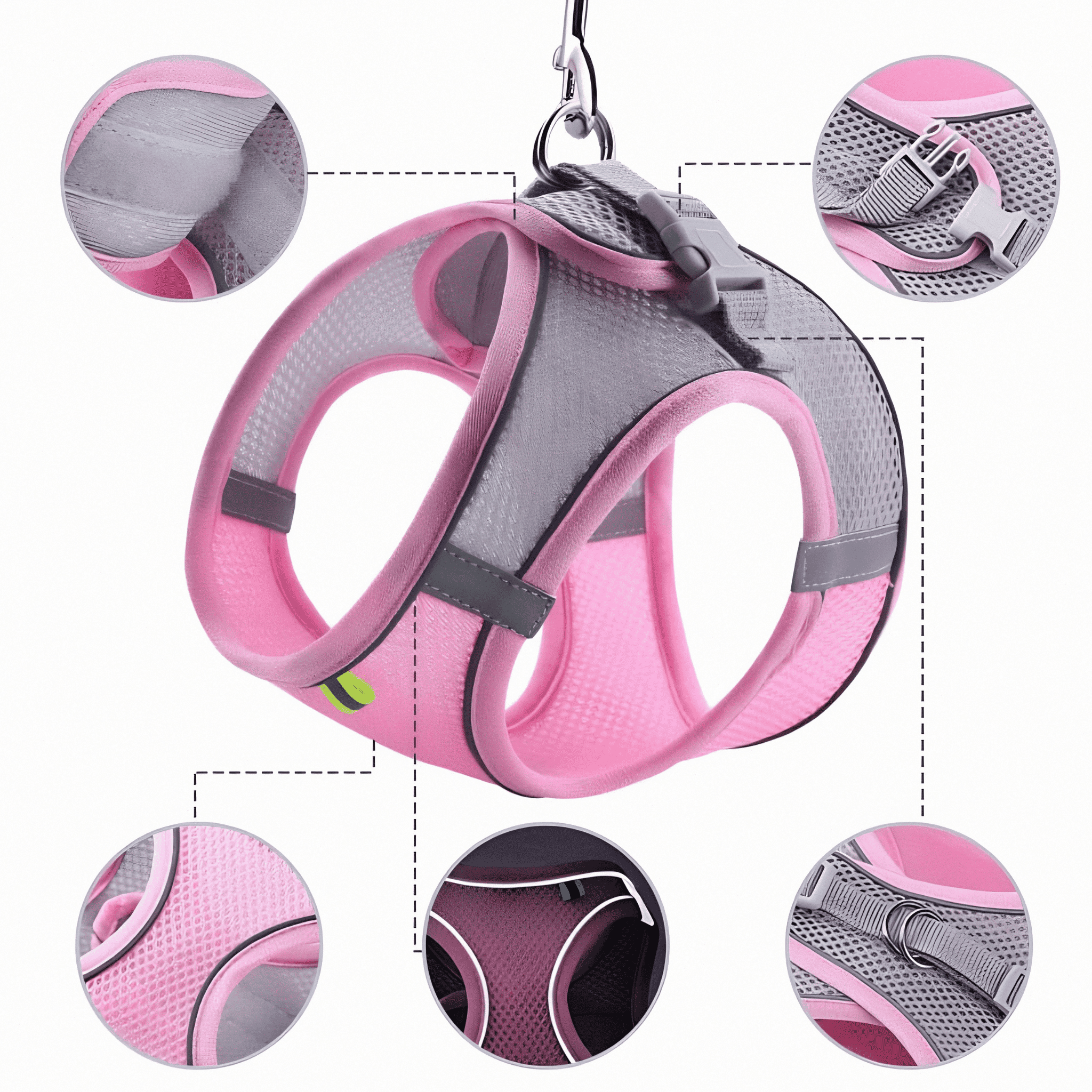 Verstelbaar Katten T-shirt – Ademend Mesh Veiligheidsontwerp voor Buitenavonturen, Ontsnappingsbestendig en Volledig Verstelbare Pasvorm