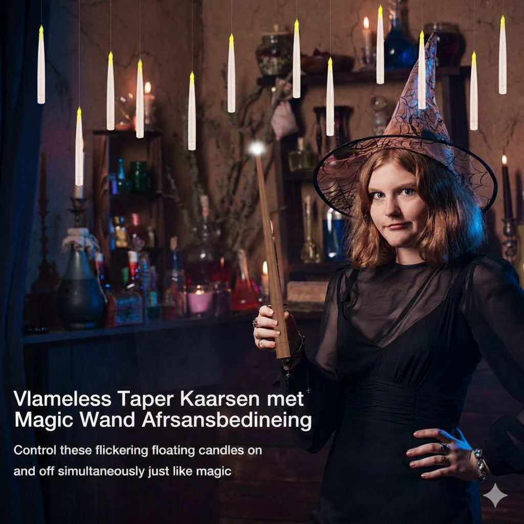 LumiGlow LED Kaarsen Set | Vlamloze hangende kaarsen met afstandsbediening voor sfeervolle decoratie