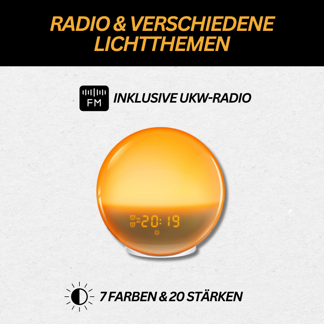 Natuurlijke Radiowekkers met Wake-up Light - GlowRise