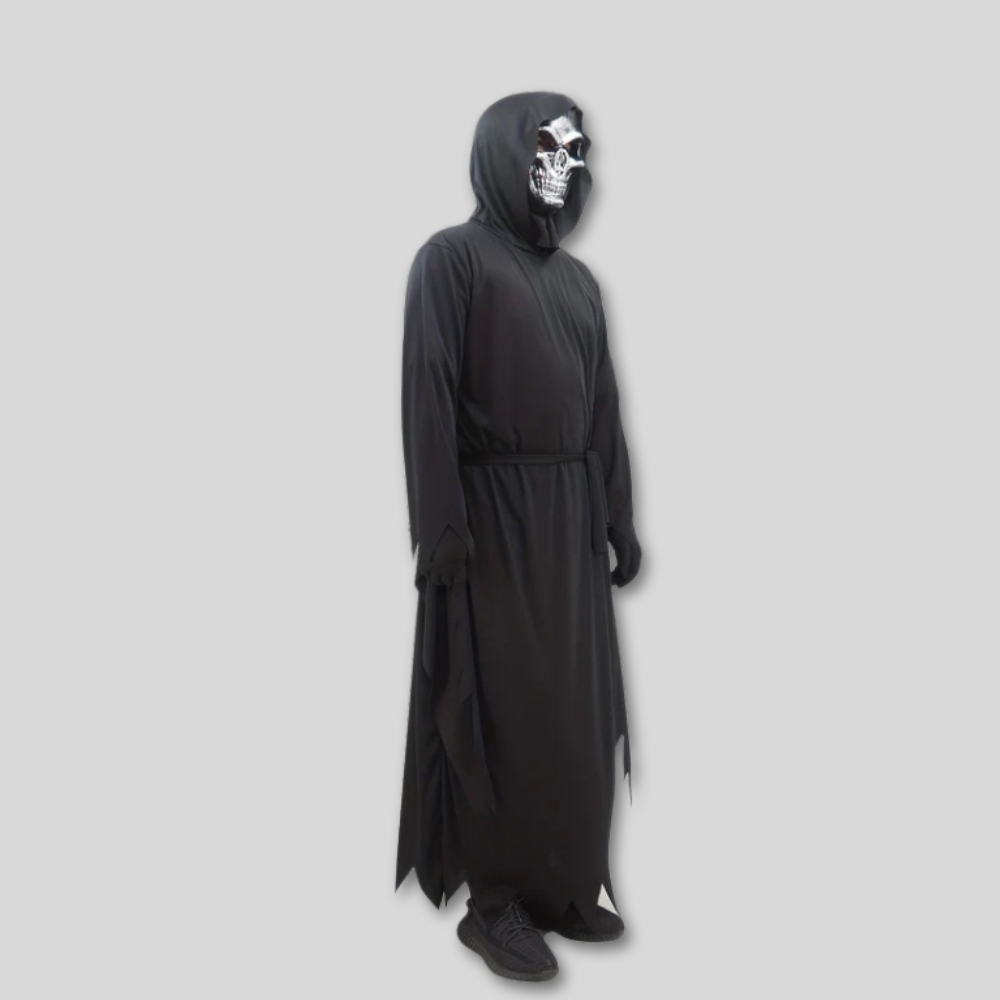 Grim Reaper Halloween Kostuum Met Kap En Masker Polyester Outfit