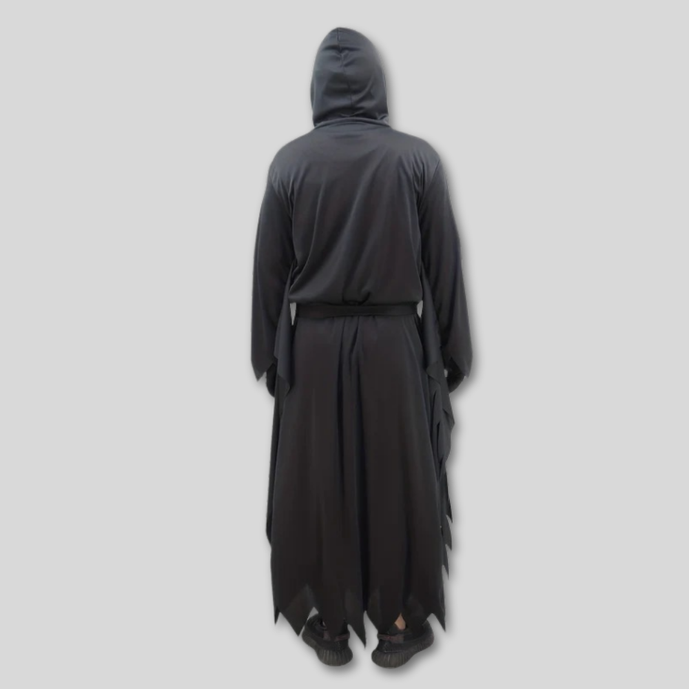 Grim Reaper Halloween Kostuum Met Kap En Masker Polyester Outfit