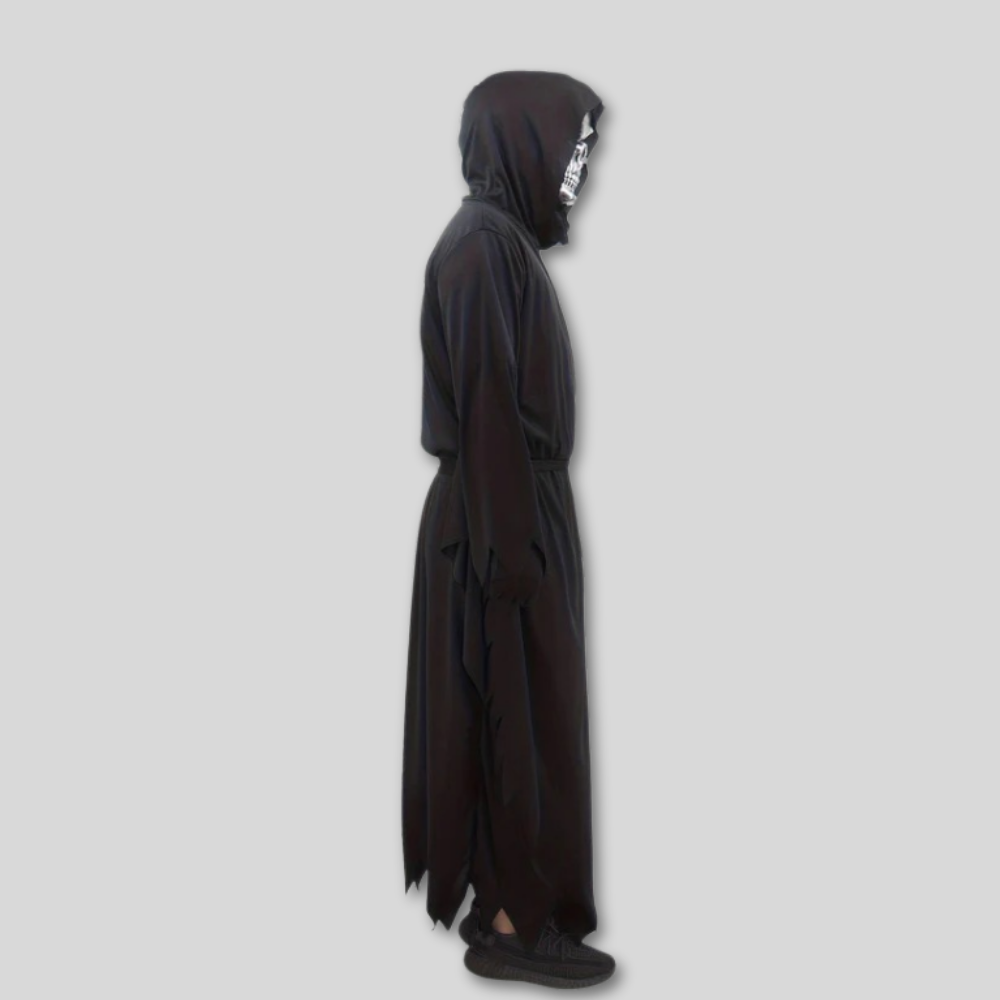 Grim Reaper Halloween Kostuum Met Kap En Masker Polyester Outfit