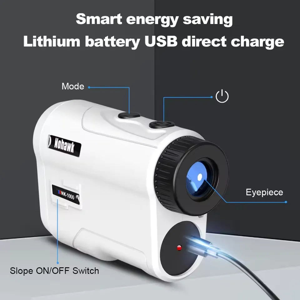 Geavanceerde Golfafstandmeter met Hellingscompensatie, 914m Bereik, 6x Vergroting – Nauwkeurige Golfafstandmeter met Trillingsfeedback