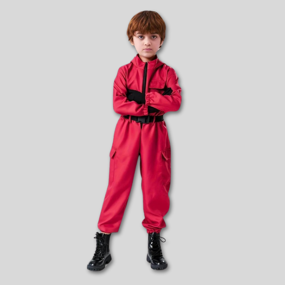 Halloween Kinderen Rode Garde Kostuum Jumpsuit