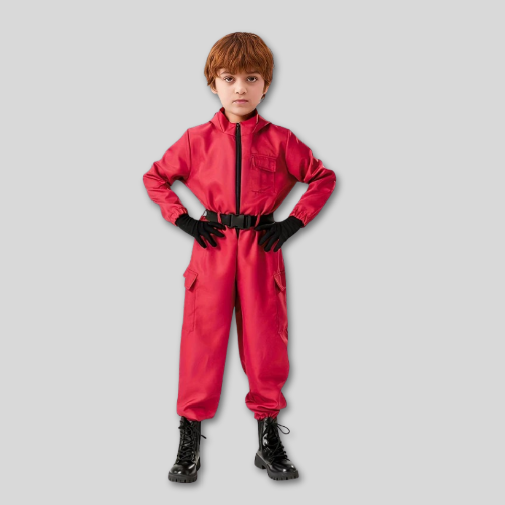 Halloween Kinderen Rode Garde Kostuum Jumpsuit