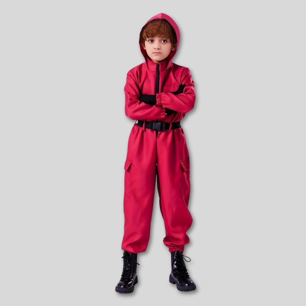 Halloween Kinderen Rode Garde Kostuum Jumpsuit