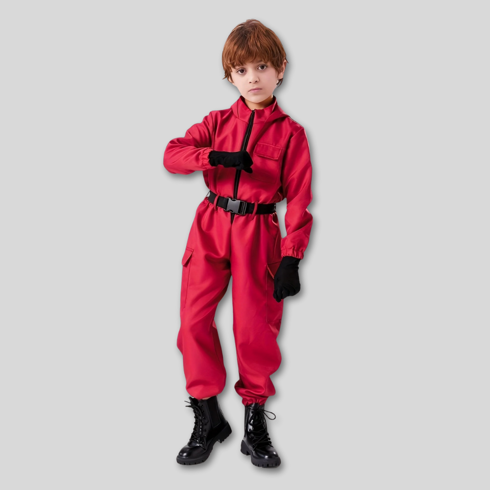 Halloween Kinderen Rode Garde Kostuum Jumpsuit
