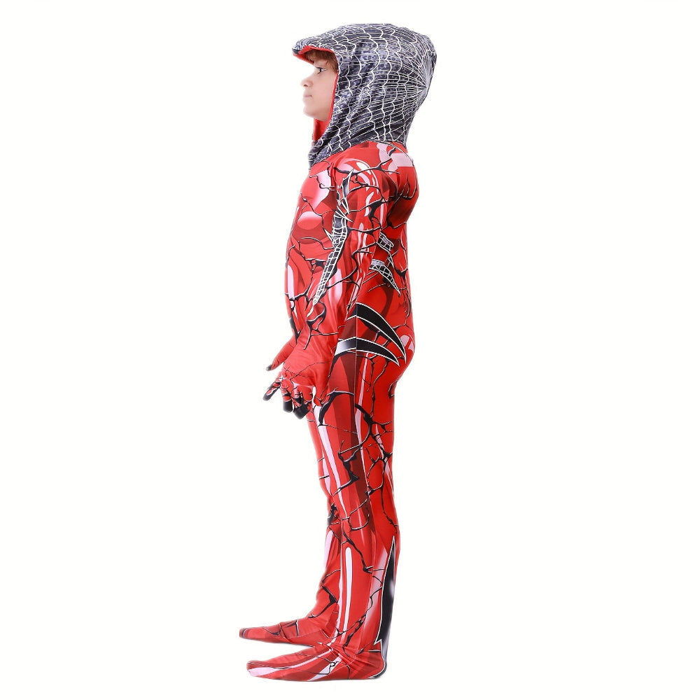 Halloween Kostuum Kinderen Rode Superheld Jumpsuit