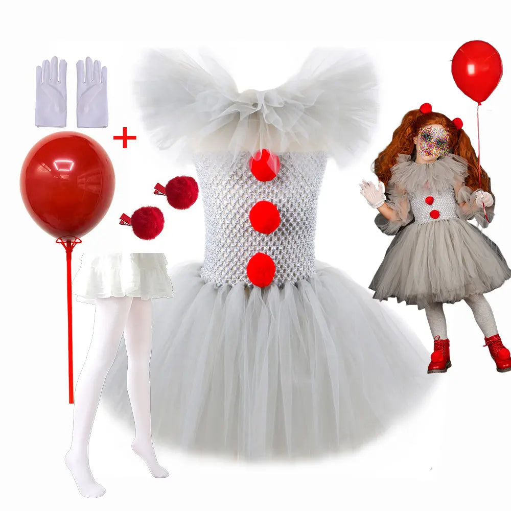 Halloween Kinderen Clown Kostuum Tutu Jurk