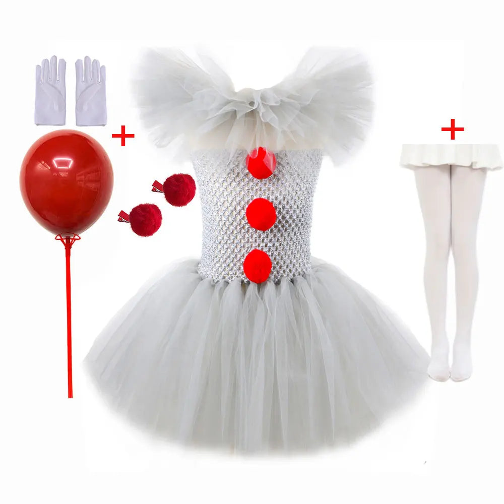 Halloween Kinderen Clown Kostuum Tutu Jurk