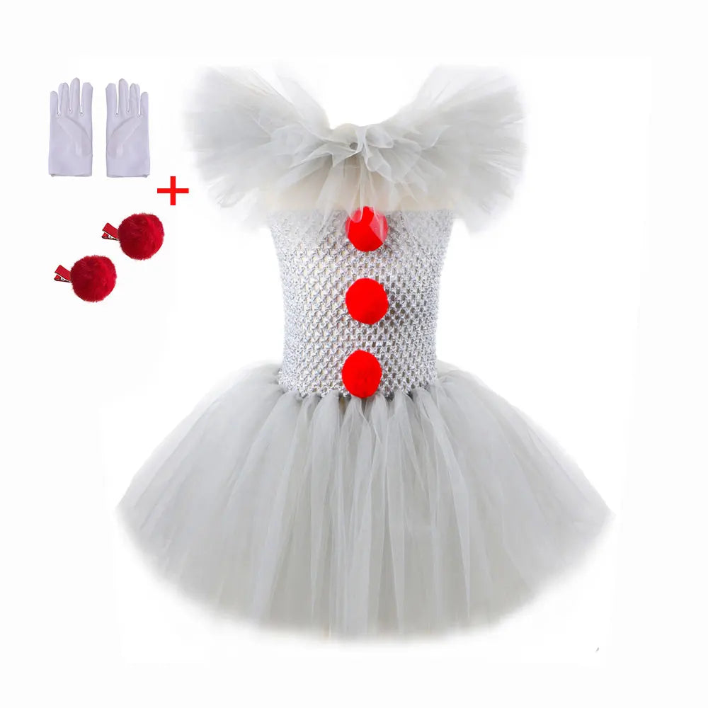 Halloween Kinderen Clown Kostuum Tutu Jurk