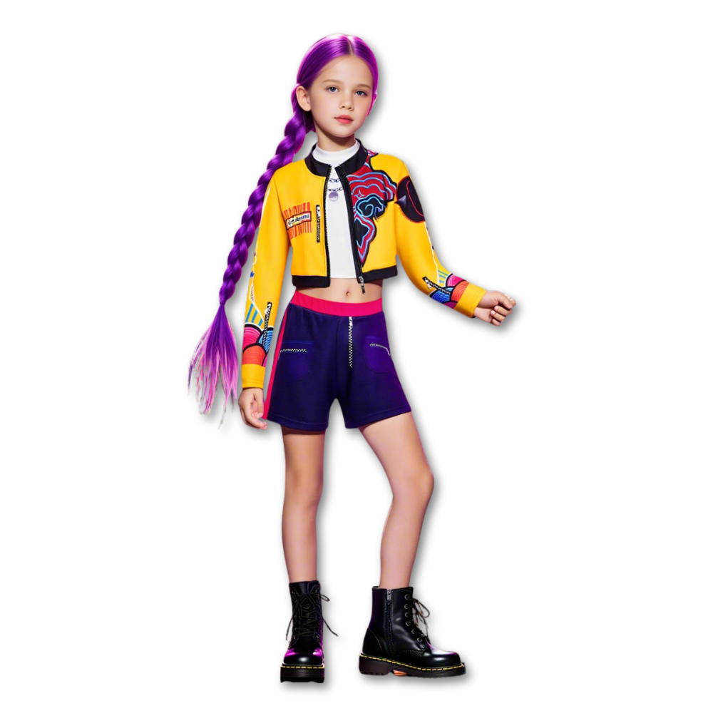 Halloween Kids Kpop Hunter Zanger Outfit Set