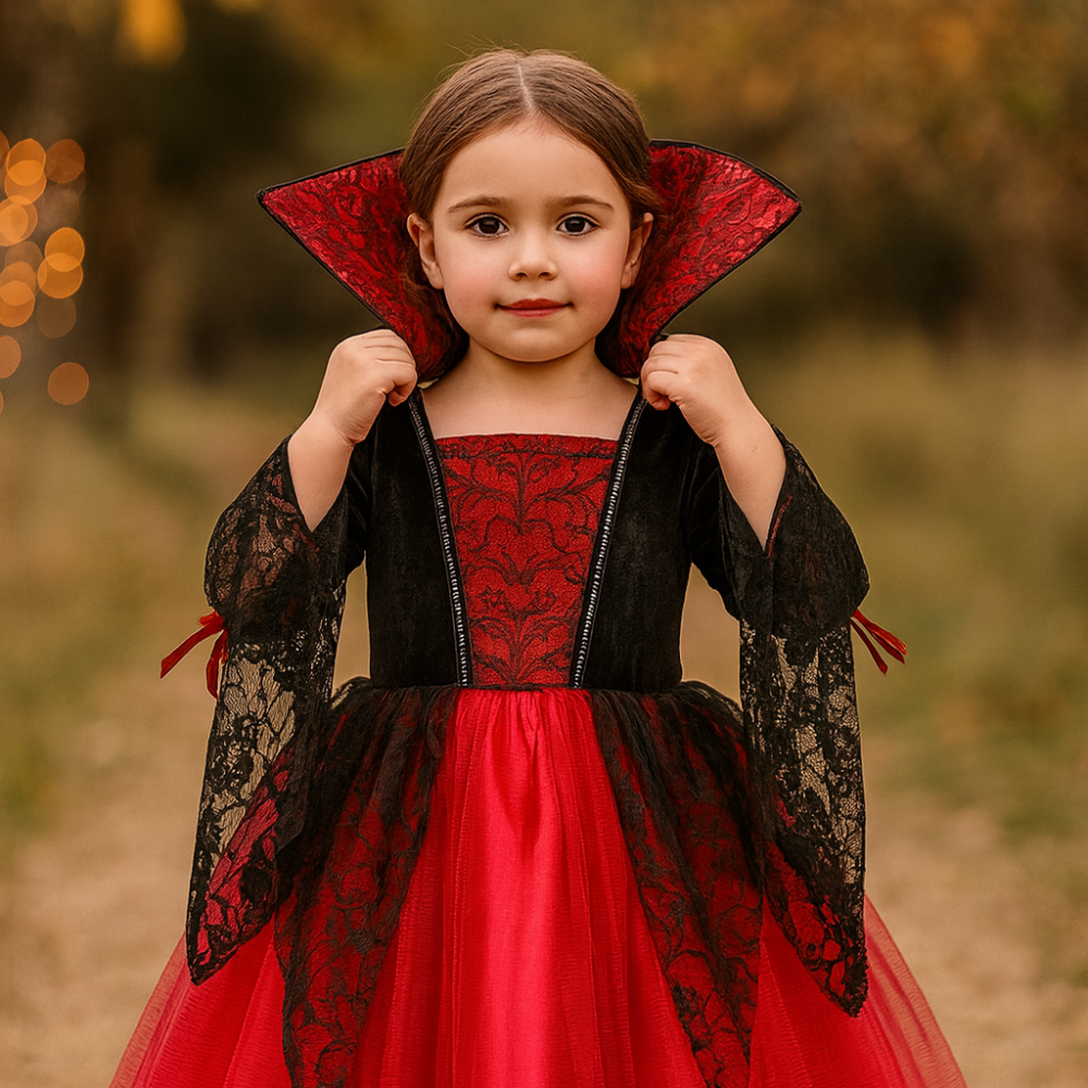 Halloween Kinderen Vampier Kostuum Jurk