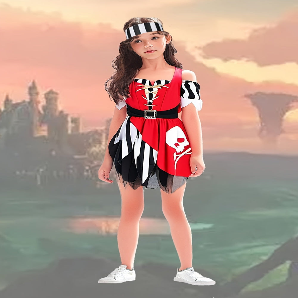 Halloween Piratenkostuum Kinderen Feestjurk