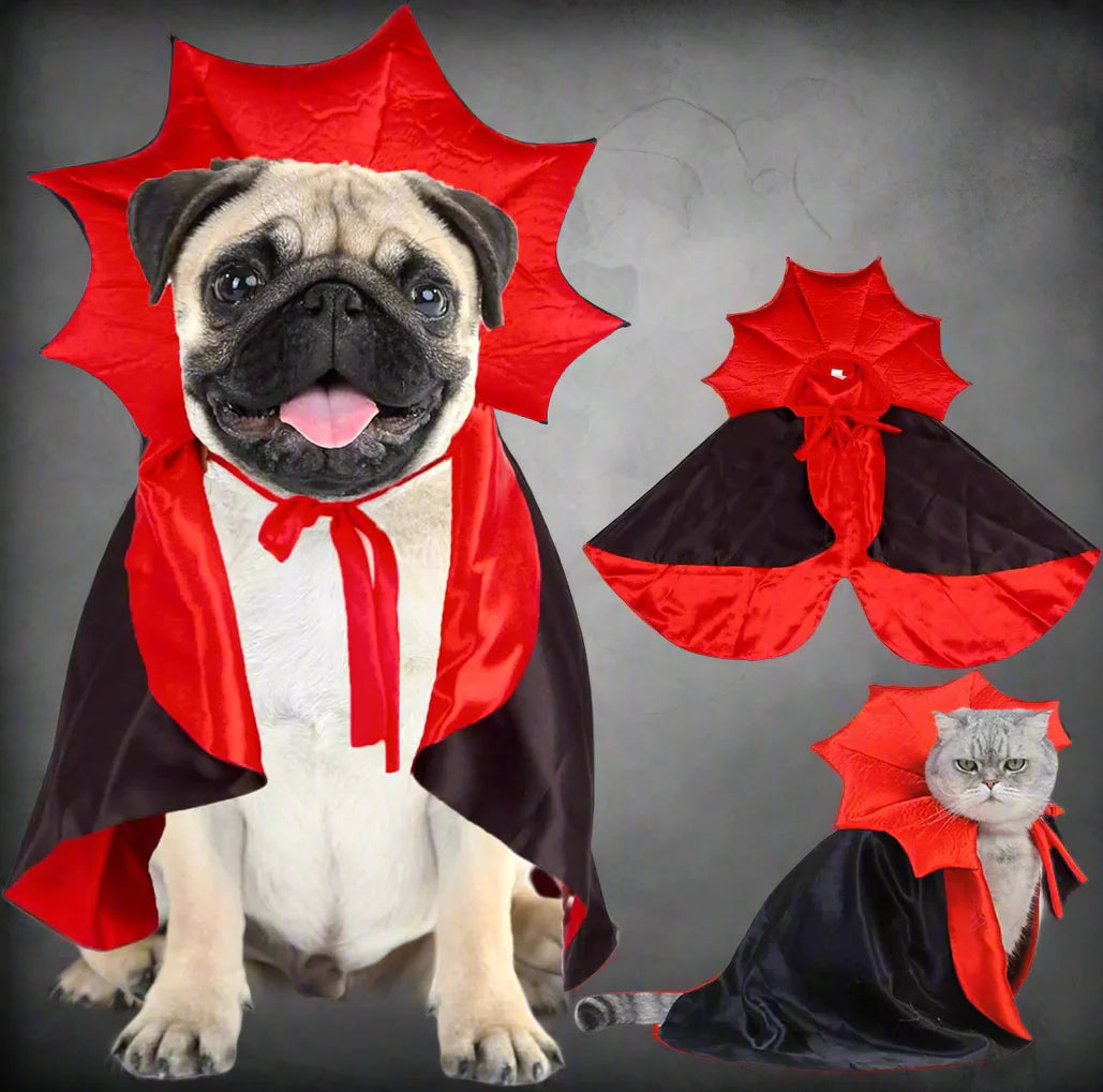 Halloween Vampier Cape Hond Kostuum
